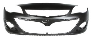 Передній бампер для Opel Astra J (рестайлінг) 2012 -, без отв. парктроніка, без отв. омивача {%osobennosti-bp%} (FPS