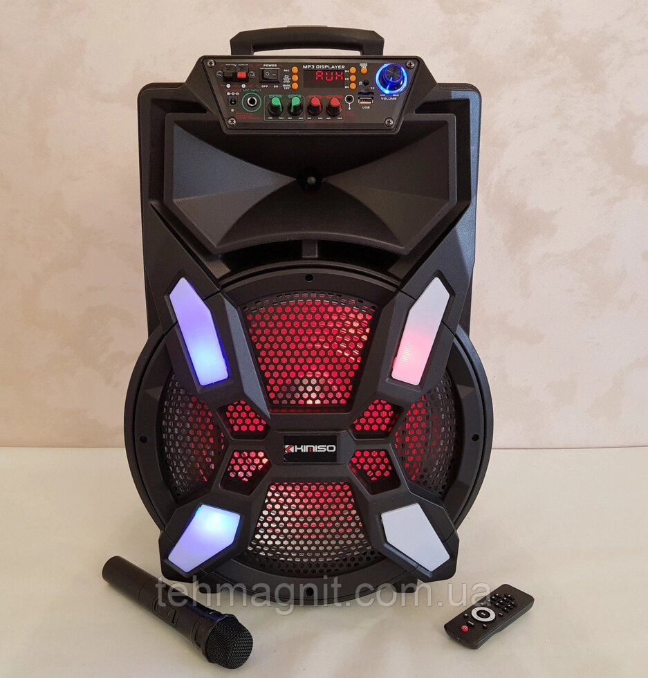 Колонка аккумуляторная с микрофоном Kimiso QS-A1505 ##от компании## ТехМагнит - ##фото## 1