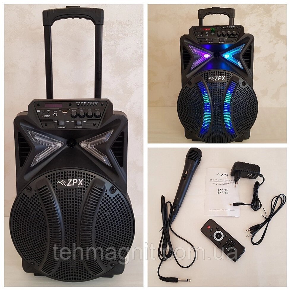 Колонка портативная акустическая с микрофоном ZPX ZX 7782 ##от компании## ТехМагнит - ##фото## 1