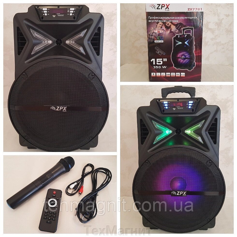 Колонка портативная с микрофоном ZPX ZX 7781 ##от компании## ТехМагнит - ##фото## 1