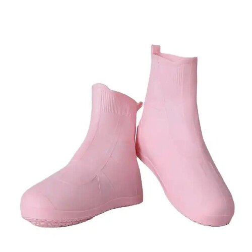 Бахіли на взуття гумові від води та бруду 903 S 30-33 Pink (15053)