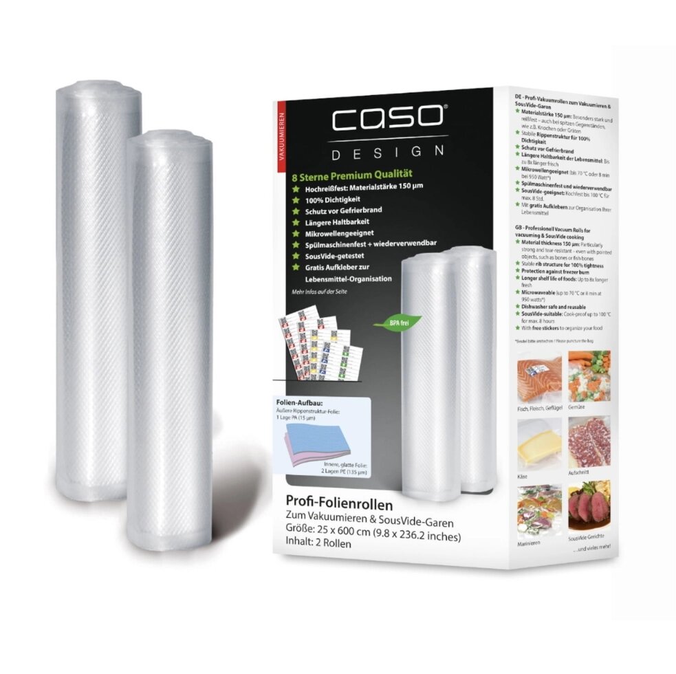 Вакуумная Пленка в рулонах Caso (Оригинал) Германия ( 25х600 см, 2 шт) ##от компании## Интернет-магазин "Skandi" - ##фото## 1