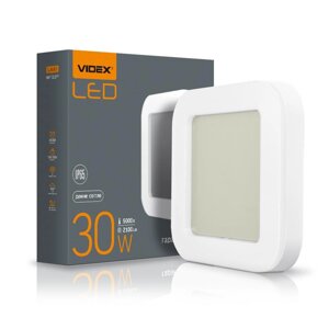 Світильник LED 30W IP65 жкг квадратний VIDEX 5000K білий VL-BHFS-305