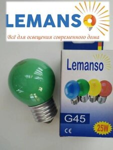 Світлодіодна лампа зелена 1,2W E27 Lemanso LM705