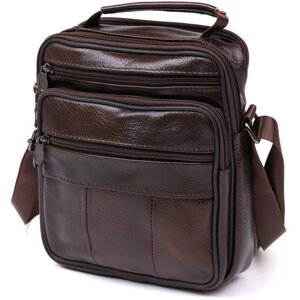 Чоловіча шкіряна сумка через плече Vintage 20450 коричнева