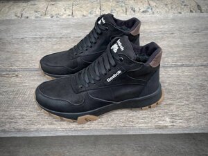 Чоловічі зимові шкіряні черевики Reebok R17 чорні