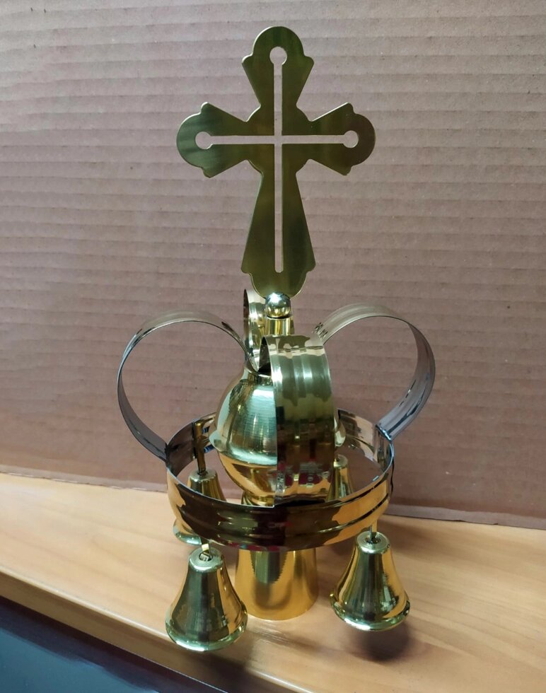 Навершя на хоругви з дзвіночкамі латуні від компанії Церковна крамниця "Покрова" - церковне начиння - фото 1