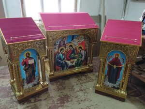 Аналої в комплекті з деревом и карбування (літографія)