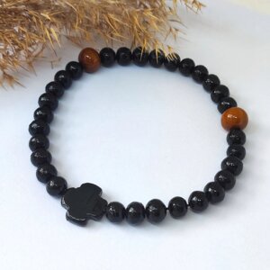 Дерев'яні чотки на 30 зерен з хрестом