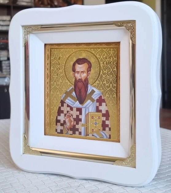 Святитель Василь Великий ікона 19х17см від компанії Церковна крамниця "Покрова" - церковне начиння - фото 1