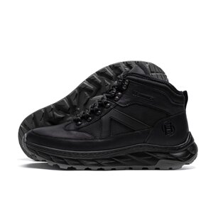 Чоловічі зимові шкіряні черевики ZG Black Leather