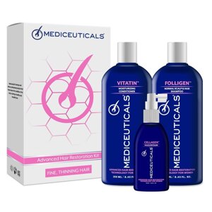 Набір для стимулювання росту волосся для жінок Advanced Hair Restoration Kit Mediceuticals, 2х250 мл +125 мл
