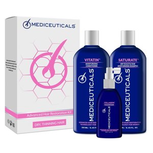 Набір для стимулювання росту волосся для жінок зволожуюций Advanced Hair Restoration Kit Mediceuticals, 2х250 мл +125 мл