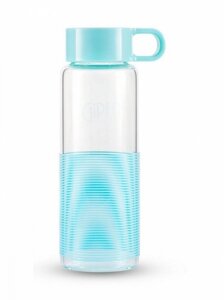 Gipfel пляшка для води anneta 250мл. матеріал: боросилікатний сиїлкон пластик. колір: зелений. скло синій (8316)