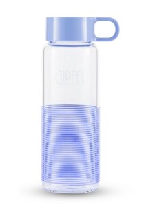 Gipfel пляшка для води anneta 250мл. матеріал: боросилікатне скло сиїлкон . колір: синій. пластик синий (8317)