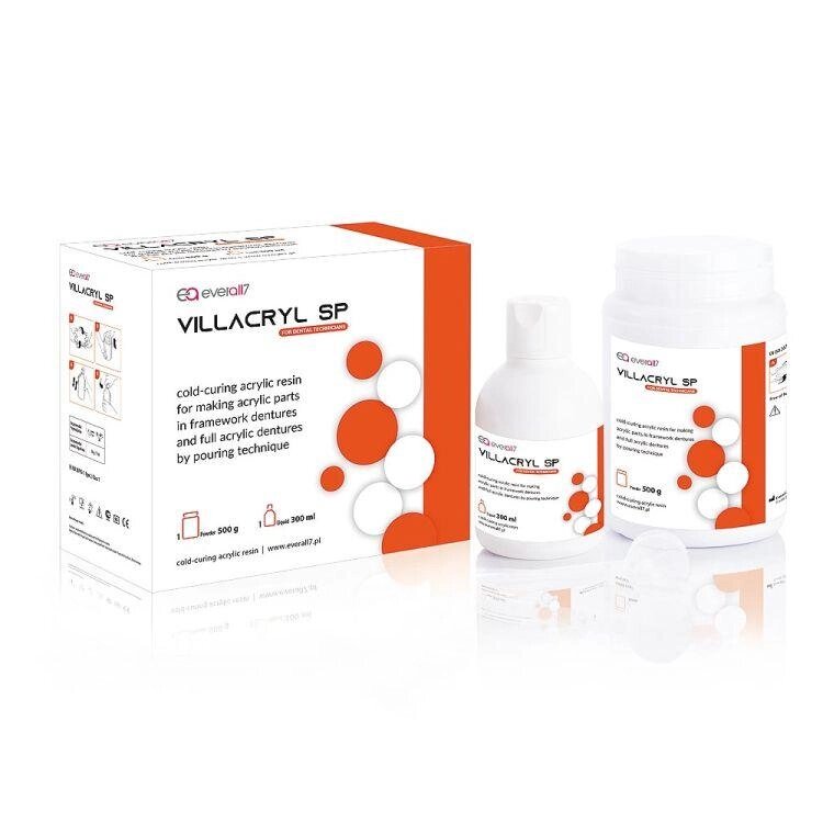 Пластмасса холодной полимеризации Villacryl SP (Вилакрил СП) 500гр+300мл ##от компании## Компания "FreeDental" - ##фото## 1