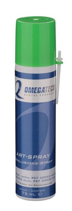 Спрей для проверки окклюзии (жидкая копирка) ART-SPRAY, 75 мл OMEGATECH (Омегатеч), зеленый ##от компании## Компания "FreeDental" - ##фото## 1