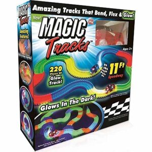 Magic Track 220 деталей PCS Машинка з підсвічуванням 3Led меджик трек magicks traks