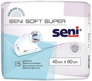 Пелюшки поглинаючі Seni Soft 40 x 60 cм 5 шт