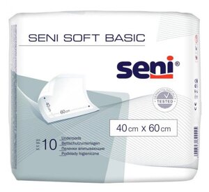 Пелюшки поглинаючі Seni Soft Basic 40 x 60 cм 10 шт