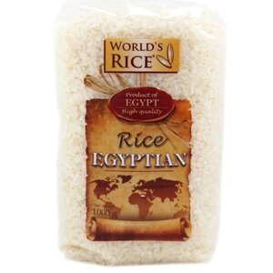 Рис World's Rice, Єгипетський, круглозернистий, шліфований, 1кг