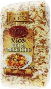 Рис World's Rice, Парбоілд + Червоний 500г