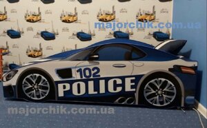 Ліжко машина Поліцейська машина Police серії Еліт Безкоштовна доставка 170Х80, Жовтий, Червоний, Рожевий, Сірий, Синій