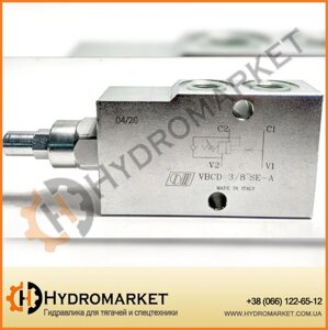 Клапан одностороннього дії Hydro-pack типу A - VBCD 3/8 SE / A
