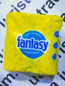Туалетний папір Fantasy Comfort Standart 2 шаровий, 100% целюлоза, 4 рул. уп.