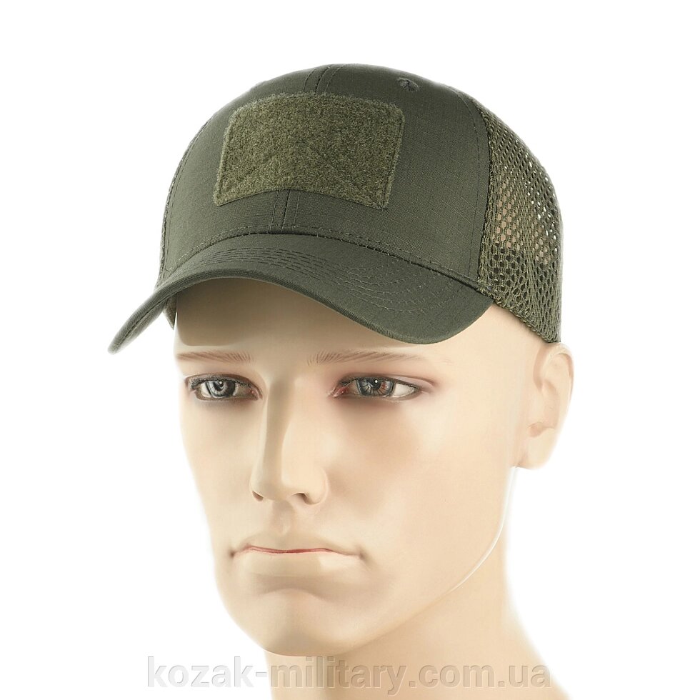 Бейсболка з липучкою та сіткою Flex ріп-стоп Army Olive від М-Тас S/M ##от компании## "КOZAK "military - ##фото## 1