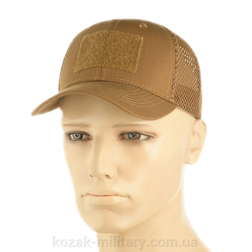 Бейсболка з липучкою та сіткою Flex ріп-стоп Coyote Brown від М-Тас S/M ##от компании## "КOZAK "military - ##фото## 1