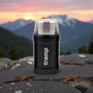 Термос TRAMP з широким горлом 800 мл в чохлі чорний