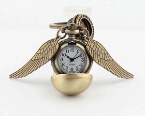 Годинник брелок Снітч RESTEQ. Годинник у формі Снітч. Кварцовий годинник снітч Гаррі Поттер