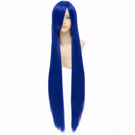 Довгі сині перуки RESTEQ - 100см, пряме волосся, косплей, аніме