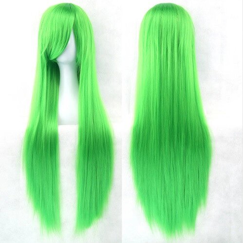 Довгі зелені перуки RESTEQ - 80см, пряме волосся, косплей, аніме