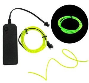 Світлодіодна стрічка RESTEQ зелений провід 5м LED неонове світло з контролером