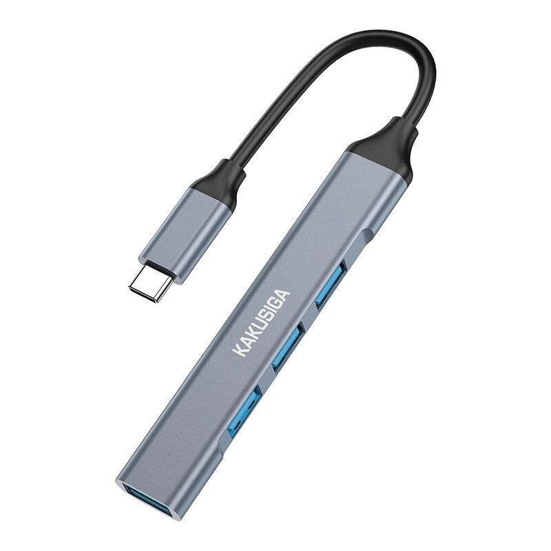 Концентратор конвертер USB Hub Kakusiga KSC-752 Type-C на 4 порти USB 3.0 / USB 2.0x3 від компанії Інтернет-магазин "FotoUSB" - фото 1