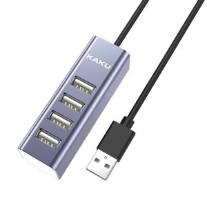 Концентратор розгалужувач USB Hub Kaku KSC-383 на 4 USB порту - Grey