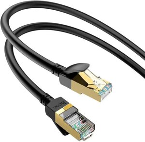 Мережевий інтернет кабель для роутера Hoco US02 CAT6 High-Speed 1Gbts LAN RJ45 1м - Black