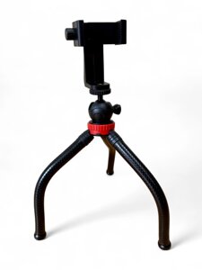 Гнучкий штатив восьминіг Primo Octopus Big з кріпленням KR02 для смартфона - Black/Red