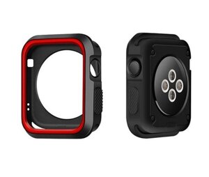 Силіконовий захисний корпус Primo для Apple Watch 38mm Black / Red