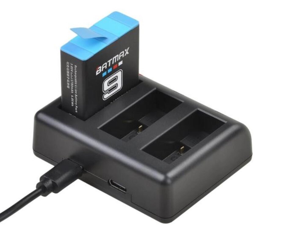 Зарядное устройство Batmax для 3-х аккумуляторов GoPro Hero 9 (AHDBT-901 / SPBL1B) ##от компании## Интернет-магазин "FotoUSB" - ##фото## 1