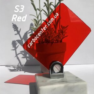 Монолітний полікарбонат 3 мм червоний ТМ OSCAR-PR SOLID розміром 2.05x3.05 м /Сербія/