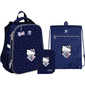 Набір рюкзака з кайт + корпус олівця + взуттєва сумка set_hk22-531m hello kitty