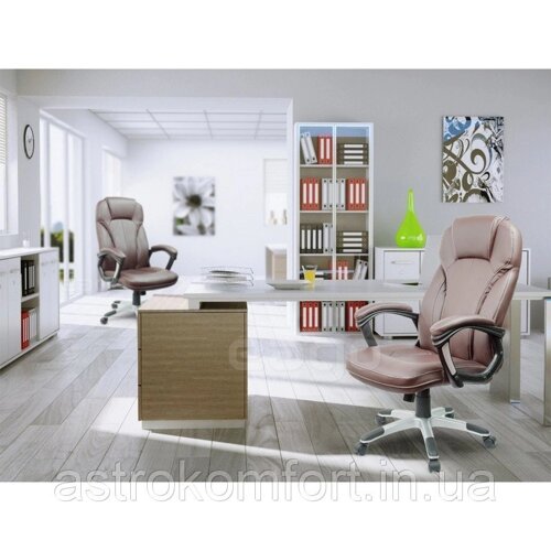 Офісне крісло для дому та офісу ARIZO. Колір коричневий.