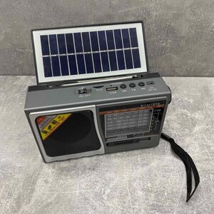 Радіо-ліхтар на сонячній батареї на акумуляторі S-1521BTS сіре
