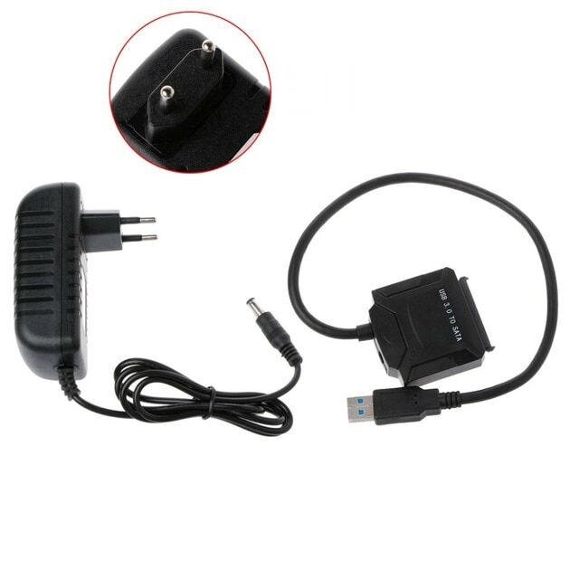 Переходник (кабель) USB 3.0 - SATA с блоком питания для подключения HDD/SSD 2.5", 3.5" ##от компании## Интернет-магазин Кo-Di - ##фото## 1