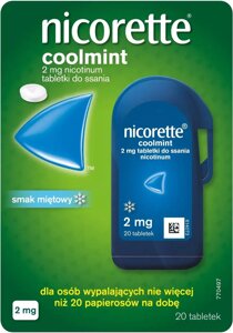 Nicorette Coolmint 2 мг 20 таблеток