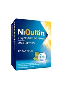 Нікінова жувальна гумка Niquitin з м'ятним смаком 72 - 2 мг