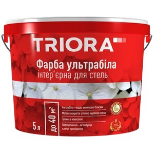 Фарба ультрабіла інтер'єрна для стель TRIORA 10 л